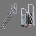 heyarun Space-Saving Wall Mounted Folding Metal Ladder - Ideal for Attics and Lofts