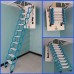 heyarun Space-Saving Wall Mounted Folding Metal Ladder - Ideal for Attics and Lofts